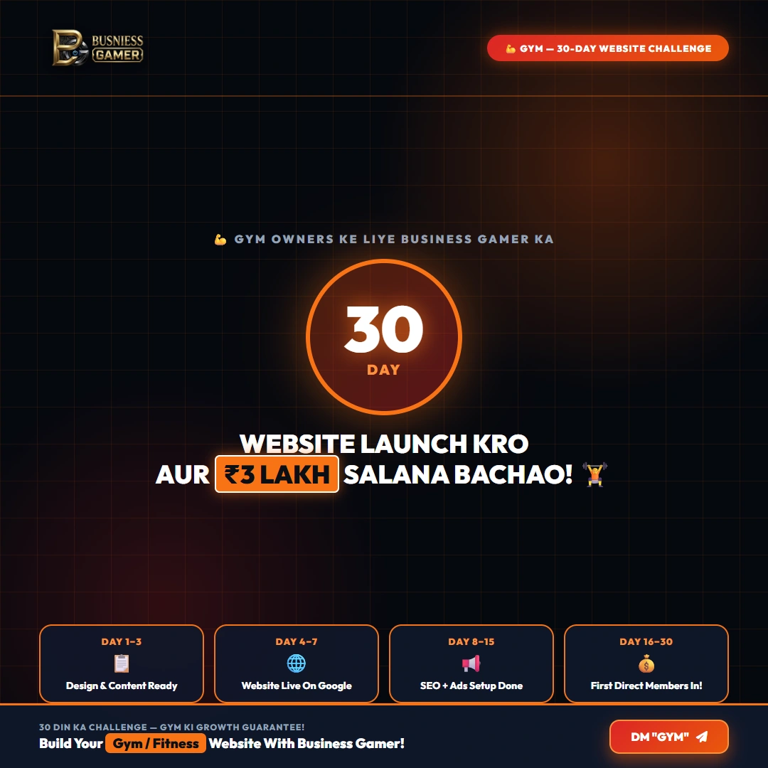 Website Development for Gyms - Modern High Converting Website Design Showcase by Business Gamer